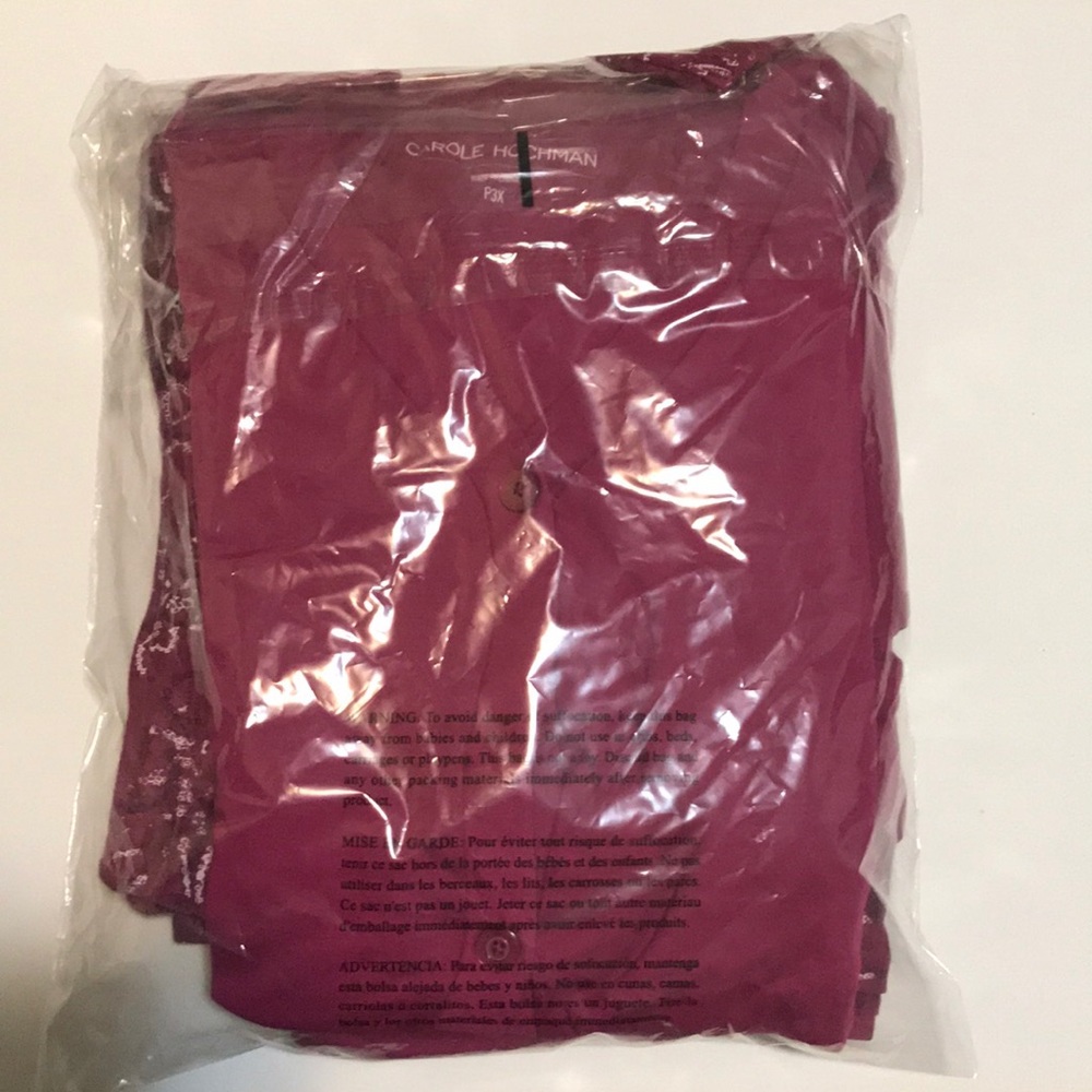 Carole Hochman Petite 3-Pc Interlock Pajama Set - Picture 5 of 6